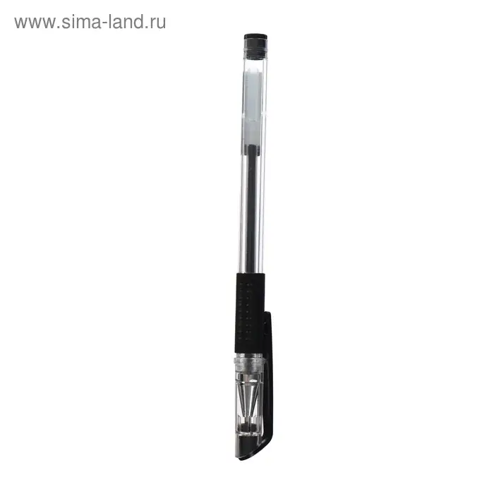 Ручка гелевая DENISE, пулевидный пишущий узел 0.5 мм, чернила чёрные, с резиновым упором