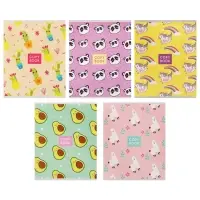 Тетрадь 48 листов в клетку Calligrata &laquo;Паттерн&raquo;, серые листы, МИКС