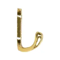 Крючок мебельный ТУНДРА TKd=006, двухрожковый, золото