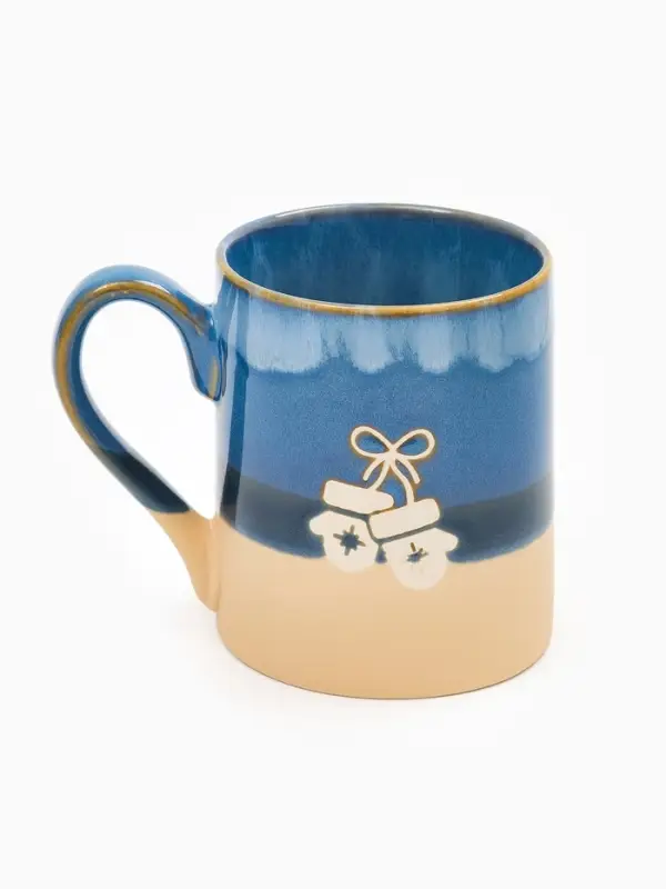 Кружка чайная новогодняя &laquo;Варежки&raquo;, 350 мл, ручная работа