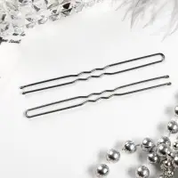 Шпилька для волос &laquo;Классика&raquo;, набор 10 шт., 8 см, чёрная