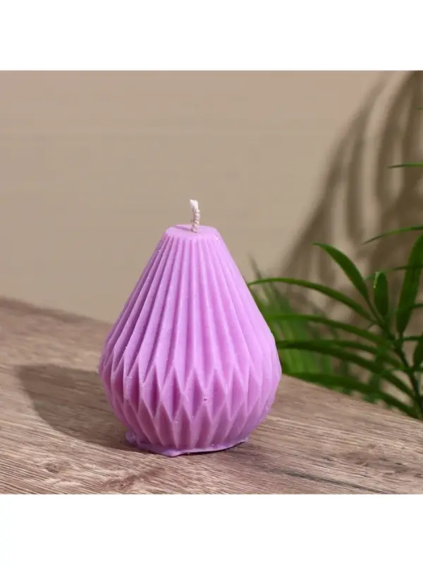 Свеча "Груша в ромбик" 6х6х8 см, соевый воск МИКС