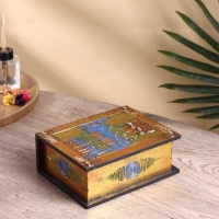 Шкатулка резная МДФ "Сова", 15х19х7,5 см