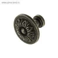 Ручка-кнопка ТУНДРА VINTAGE 004, цвет бронза