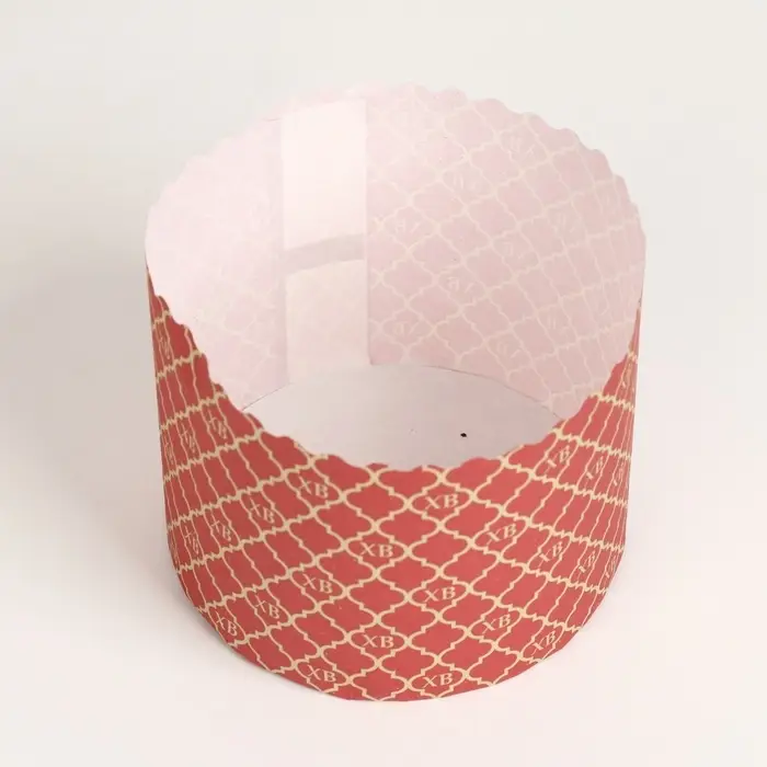 Формы бумажные для кекса, маффинов и кулича "ХВ Красная" 110х85 мм (фасовка 1900 шт)