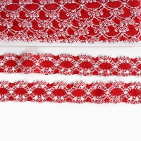 Тесьма плетёная, в рулоне 20 м., красно-белая