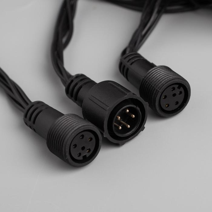 Гирлянда &laquo;Водопад&raquo; 2 &times; 3 м, IP44, УМС, тёмная нить, 800 LED, свечение белое, 8 режимов, 220 В