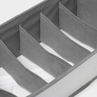 Органайзер для хранения белья &laquo;Нить&raquo;, 6 ячеек, 32,5&times;15,5&times;10 см, цвет серый