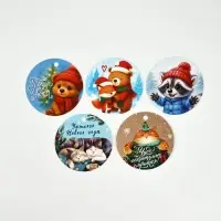 Набор мини-открыток новогодних &laquo;С Новым годом!&raquo;, 30 штук, 7 x 7 см