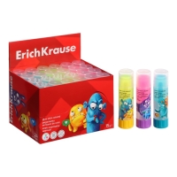 Клей-карандаш 15г ErichKrause EasyStick "Jolly Friends" PVP, экономичный расход, микс