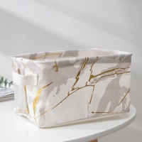 Корзина для мелочей Доляна &laquo;Мрамор&raquo;, 23&times;16&times;12 см, цвет серый