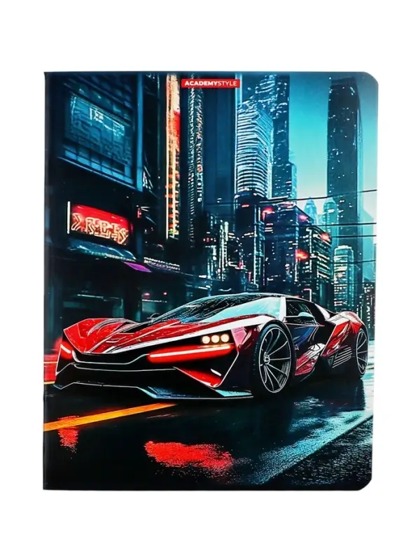 Тетрадь 40 листов, в клетку &laquo;Тачки&raquo;, мелованный картон, МИКС