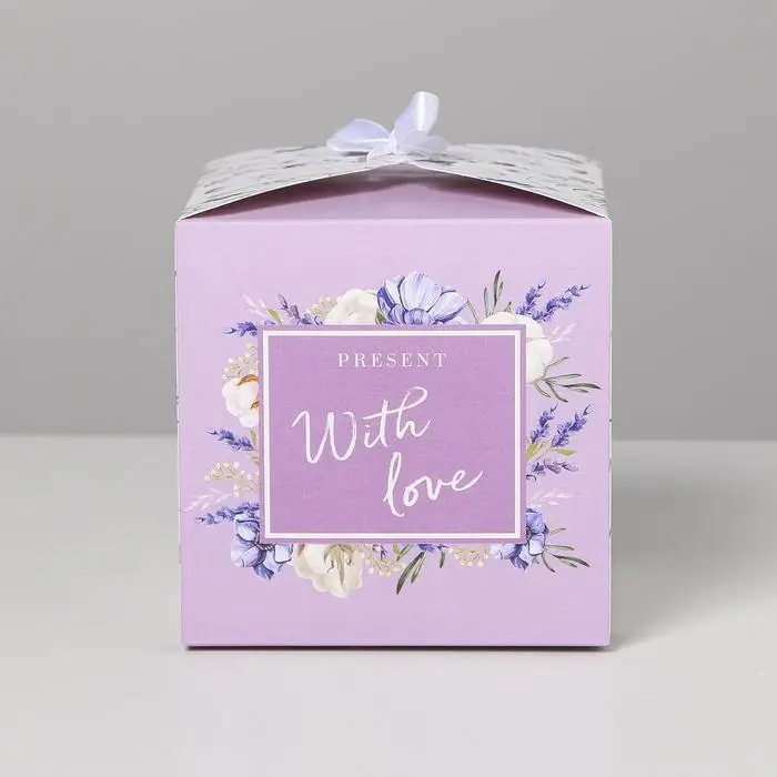 Коробка подарочная складная, упаковка, &laquo;With love&raquo;, 12 х 12 х 12 см