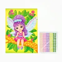 Набор для творчества. Аппликация бусинами "Феечка" (180х250 мм, европодвес)