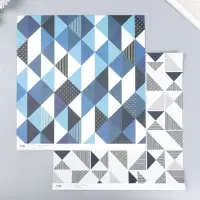 Бумага для скрапбукинга двусторонняя "Скандинавия" плотность 180 гр 30,5х32 см