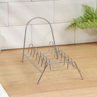 Сушилка для тарелок на 7 предметов Доляна, 28&times;14&times;13 см, цвет хромированный