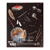 Тетрадь предметная 48 листов в клетку, Calligrata &laquo;Доска. Английский язык&raquo;, обложка мелованный картон