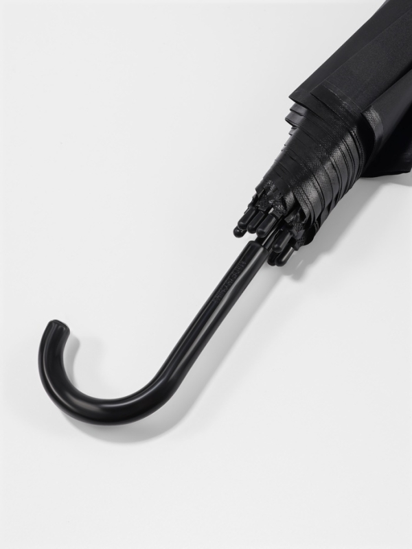 Зонт - трость полуавтоматический &laquo;Однотонный&raquo;, 8 спиц, R = 46/55 см, D = 110 см, цвет чёрный