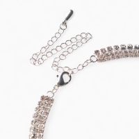 Набор 2 предмета: колье-чокер, серьги "Блеск", цвет белый в серебре