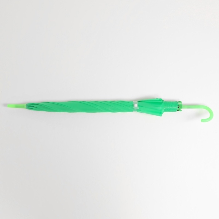 Зонт - трость полуавтоматический &laquo;Однотонный&raquo;, 8 спиц, R = 46/55 см, D = 110 см, цвет зелёный