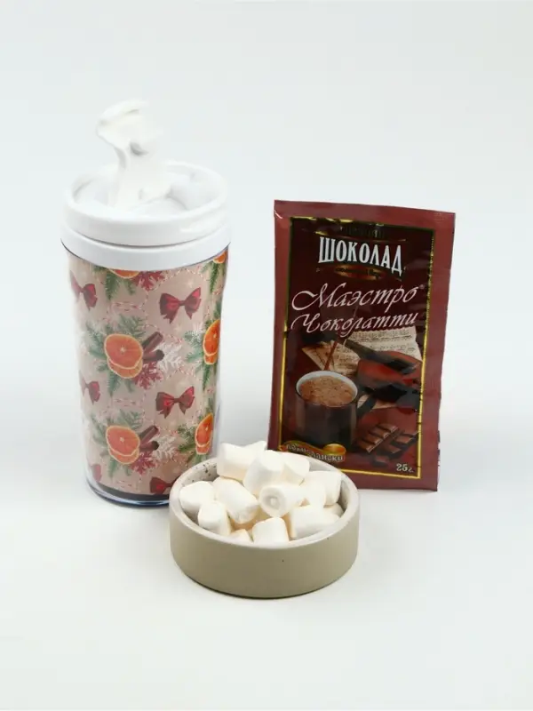 Набор &laquo;Все желания сбудутся&raquo;  горячий шоколад, маршмеллоу, термостакан