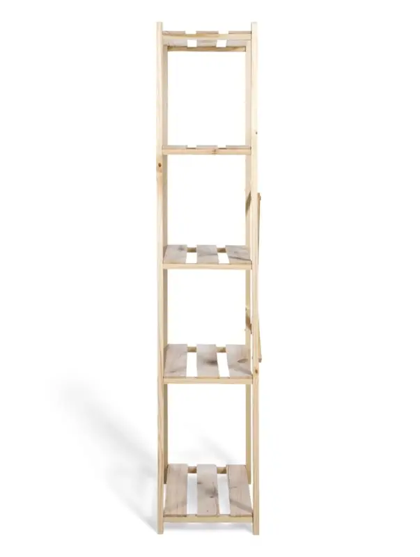 Стеллаж деревянный 5 полок 142 х 50 х 28 см, с регулируемыми полками