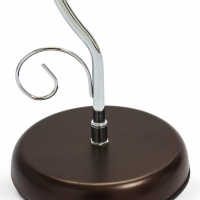 Подставка для бокалов, серебристая с коричневым основанием, на 6 бокалов