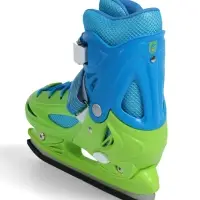 Коньки детские раздвижные BlackAqua, р. 34-37, для фитнеса, зелёные, синие