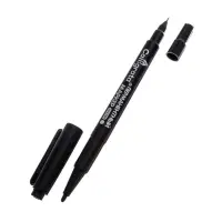 Маркер перманентный 3.0 мм Командор чёрный 12 шт.ук