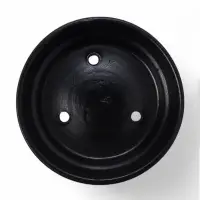 Горшок бонсайница 0,7 л, 15&times;5,5 см  для кактусов и суккулентов черный, керамика "Огма"