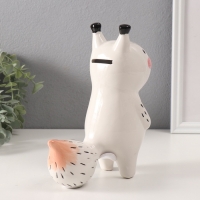 Копилка керамика "Белая белочка" 17,2х7,8х19,5 см