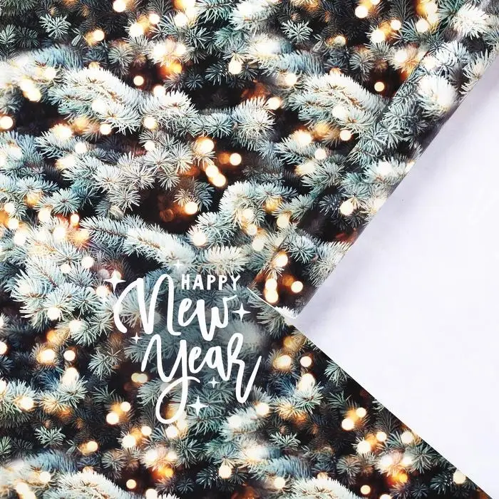 Упаковочная бумага на новый год &laquo;Лес чудес&raquo;, 70 х 100 см, глянцевая