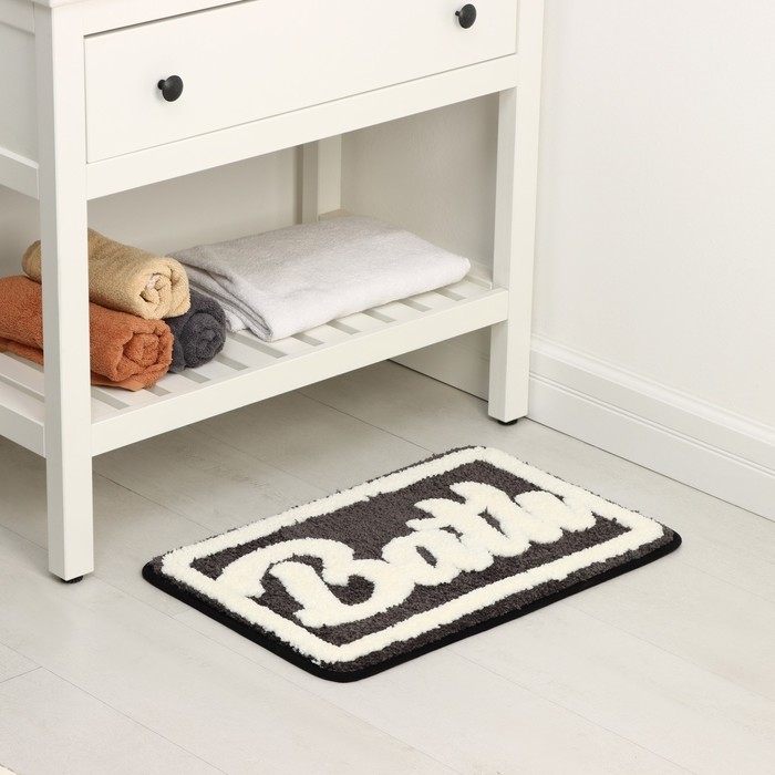 Коврик для ванной и туалета SAVANNA &laquo;Bath&raquo;, 40&times;60 см, цвет чёрный