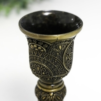 Подсвечник металл на 1 свечу "Раджа" бронза 10х8х8 см