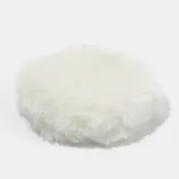 Зеркало складное &laquo;Мех&raquo;, d=8 см, с увеличением, с искусственным мехом, белое