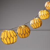 Гирлянда &laquo;Нить&raquo; 2 м с насадками &laquo;Розовый фонарик&raquo;, IP20, прозрачная нить, 10 LED, батарейки AAх2 (нет в комплекте), свечение тёплое белое