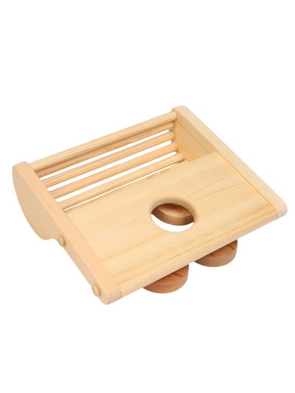 Подголовник анатомический для бани и сауны, деревянный, сосна и кедр