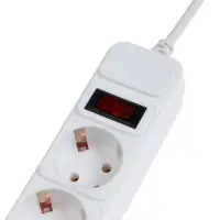 Сетевой фильтр СТАРТ, 5 розеток, 3 м, 10 А, ПВС 3&times;0.75 мм2, с заземлением, с выключателем, IP20, белый