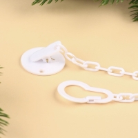 Держатель для соски - пустышки &laquo;Медвежонок&raquo;, новогодний, на цепочке, цвет белый, подарочная упаковка, Крошка Я