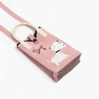 Сумка подр Пес, 12*4*17, отд на кнопке, дл ремень, розовый