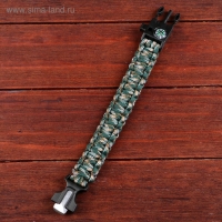 Браслет для выживания 4в1(паракорд, компас,свисток,огниво), 25.5 &times; 2.5 см, 3 м