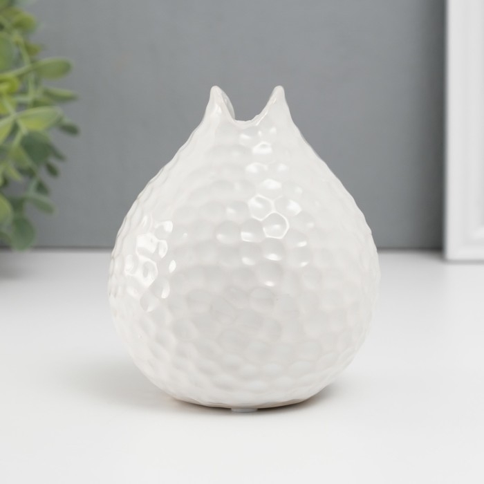 Подсвечник керамика на 1 свечу "Гранат" d=4,5 см белый 10х10х11,5 см