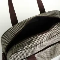 Сумка дорожная на молнии, наружный карман, длинный ремень, цвет бежевый/коричневый