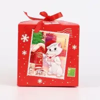 Коробка складная "Новогодняя почта", Кошка Мари , 12 х 12 х 12 см