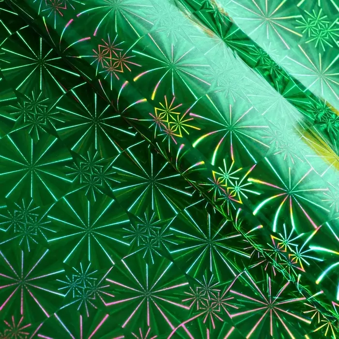 Пленка голография, зелёный, 70&times;100 см, рисунок МИКС