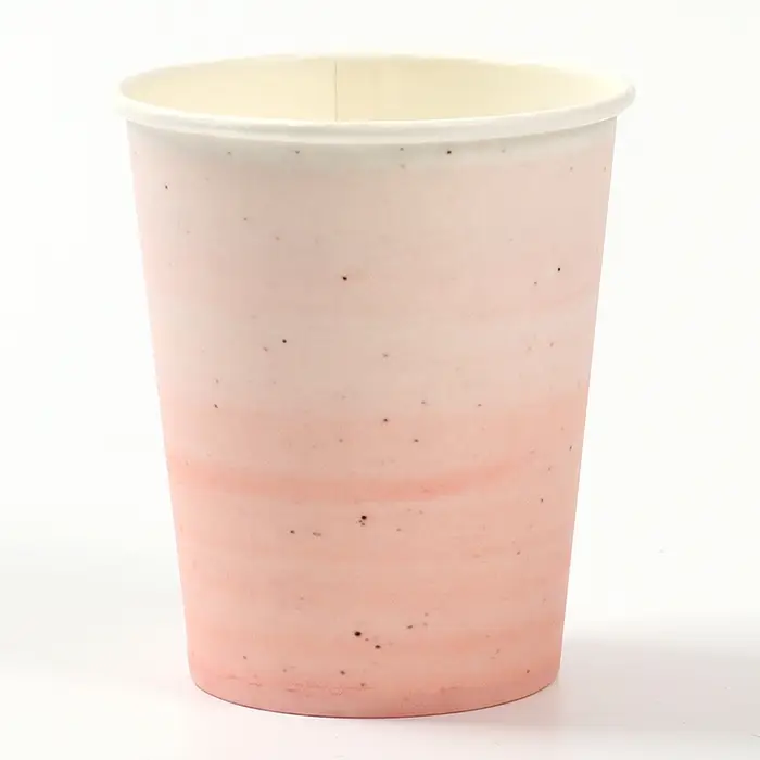 Стакан одноразовый бумажный &laquo;Розовая керамика&raquo;, 250 мл