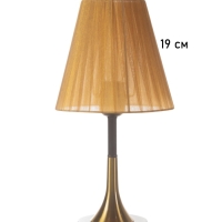 Лампа настольная BayerLux "Рита" 1х40Вт Е27 черный/бронза/коричневый 20х20х40см