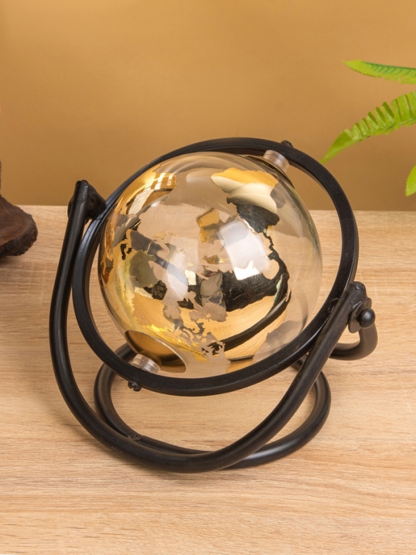 Глобус сувенирный &laquo;Айрон&raquo;, 15.5&times;18&times;20 см, стекло, металл