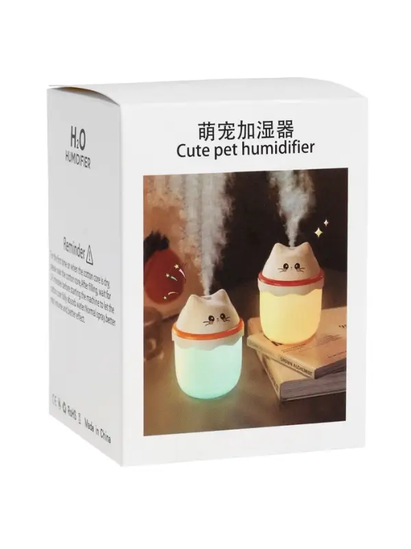 Увлажнитель HM-16 "Котенок", ультразвуковой, 0.21 л, подсветка, USB ( в комп-те)