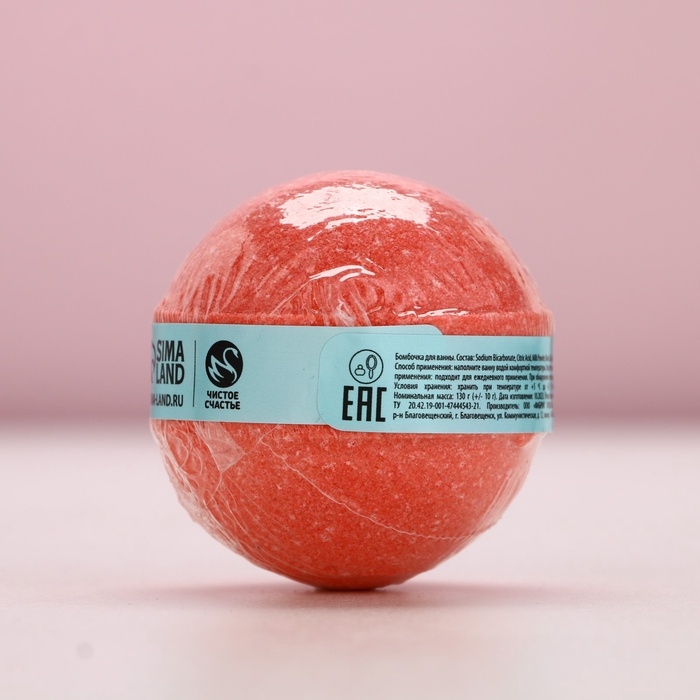 Бомбочка для ванны &laquo;С 8 Марта!&raquo;, 130 г, аромат весеннего букета, ЧИСТОЕ СЧАСТЬЕ